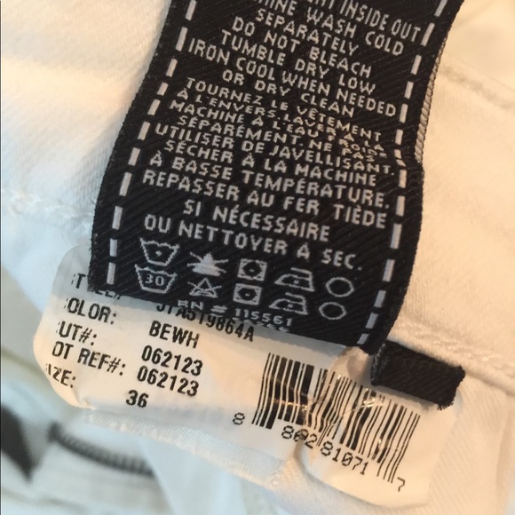 7 For All Mankind Men's Standard Jean 36 34 White - Picture 3 of 6